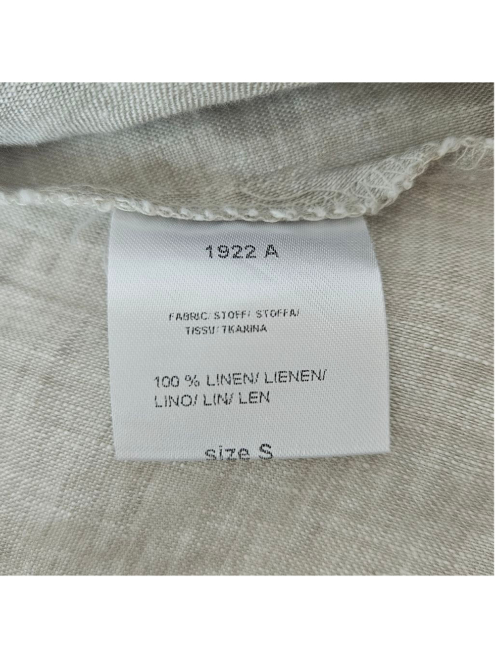 Yuvita 100% Linen Tunic Top with Pockets Size S Lagenlook Made in Europe - Picture 4 of 8